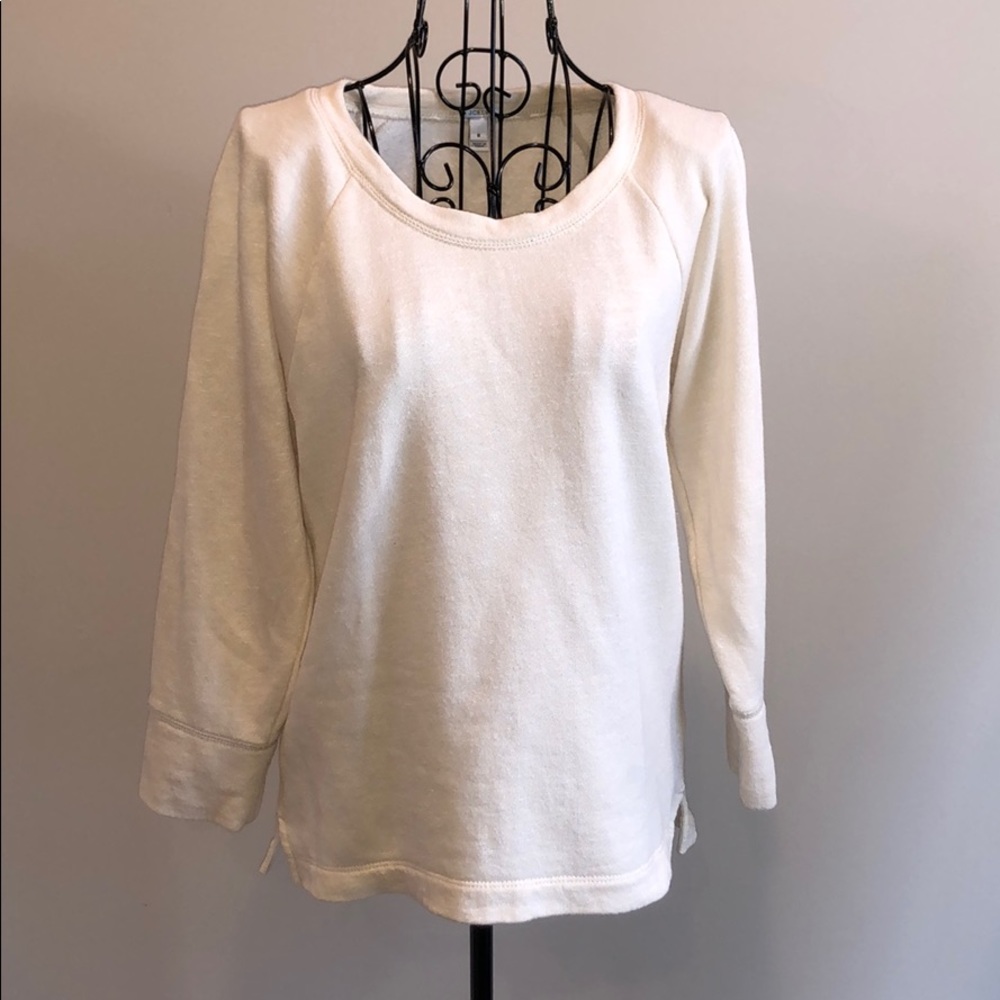 J. Crew Cream Terrycloth Top